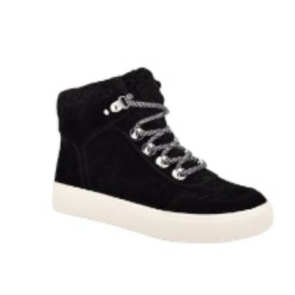 Marc Fisher Ltd Summa Suede Cold-Weather Sneakers Black 10M NWT - Picture 1 of 1